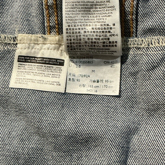 Levi’s Men’s Trucker Jacket - Baez Distressed Bleach Wash - Size M - Picture 6 of 9